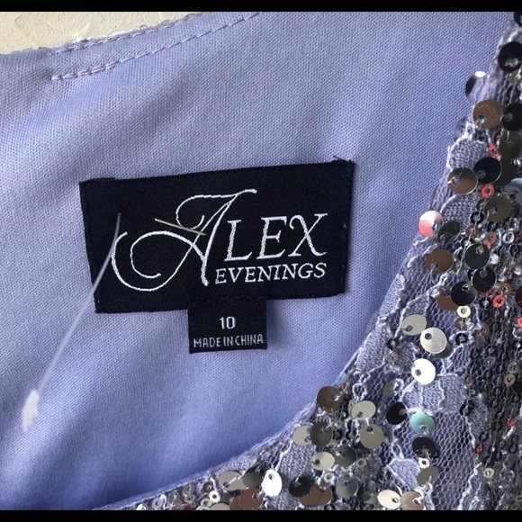 GORGEOUS Lace Sequin Ball Gown 3/4 Sleeve 10 - Picture 2 of 9